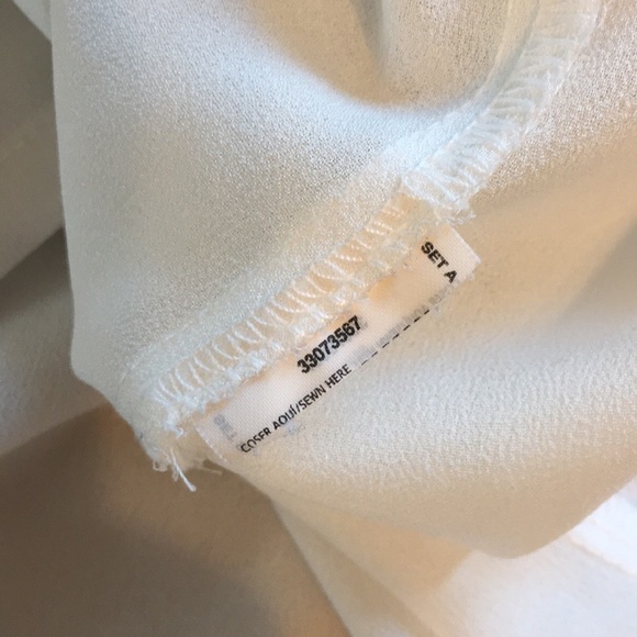 Mango Sheer One Pocket White Tee, XXS - Picture 8 of 9